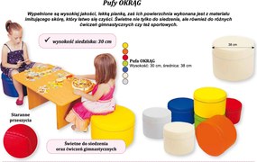 Piankowa pufa przedszkolna Kiddo okrąg