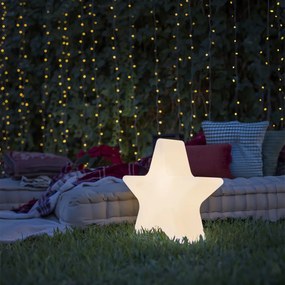 Zewnetrzna Lampka podłogowa świąteczna biała 45 cm z dołączonym, ładowanym solarnie LED RGBW - Nova Oswietlenie zewnetrzne