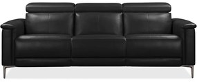 Czarna sofa z imitacji skóry 222 cm Lund – Støraa