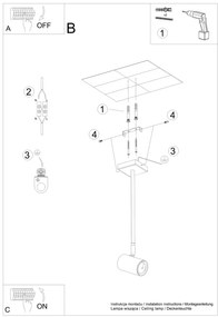 Plafon NORANO czarny SOLLUX  LIGHTING