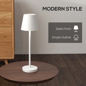 HOMCOM Lampa stołowa, regulowana, 1000 LM, Średnica 11,2x36,5 cm, Biała