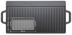 Cattara 13064 Blacha do grillowania z uchwytamiŻeliwo, 50 x 23 cm