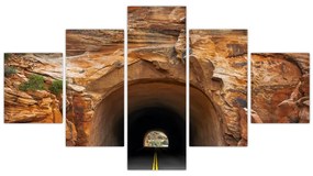 Obraz - tunel w skale (125x70 cm)