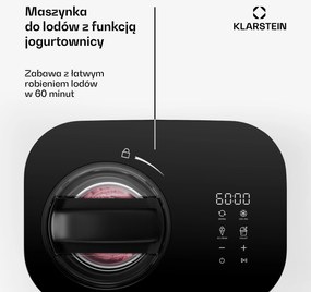 Klarstein Maszynka do lodów FrostFusion - urządzenie do lodów i jogurtownica 2 w 1