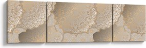 Obraz - Mandale w złotych odcieniach (170x50 cm)