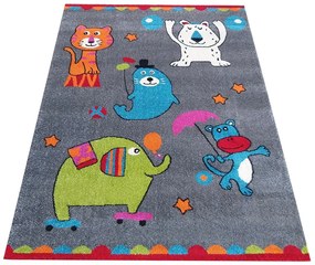 Dywan dziecięcy z cyrkowymi zwierzętami K7-M23