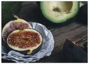 Obraz na szkle fig i awokado (70x50 cm)
