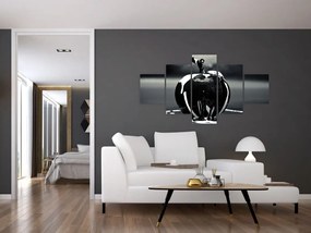 Obraz czarnego jabłka (125x70 cm)