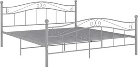 Szare metalowe łóżko industrialne 140x200 cm G6-B38