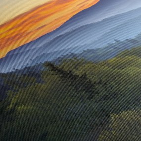 Obraz - Czerwone chmury w górach (70x50 cm)
