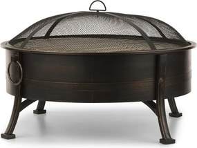 Blumfeldt Catania 75cm Niskie Palenisko z grillem Czarny