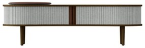 Szaro-brązowa szafka pod TV w dekorze dębu 140x40 cm Audacious – UMAGE