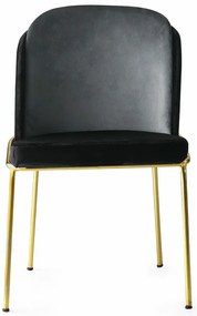 Zestaw krzeseł do jadalni Dore Black and Gold, 2 szt., 2 szt.