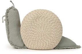 Kremowo-szałwiowy tekstylny dziecięcy kosz na zabawki 60x24x30 cm Big Snail – Lorena Canals