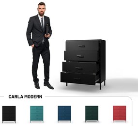 Komoda szafka metalowa czarna  Modern CARLA 800 x 1015 x 400 mm