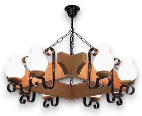 Brilagi - Żyrandol na łańcuchu QUEEN 8xE14/40W/230V buk