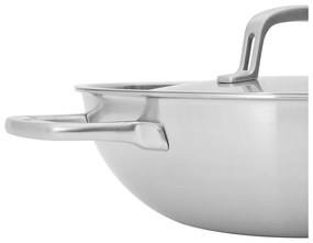 Patelnia wok ze stali nierdzewnej z pokrywką ø 30 cm Lucca 3.0 – FABINI
