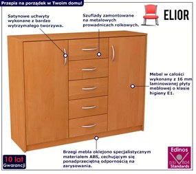 Klasyczna komoda z szufladami olcha - Basmir 3X