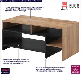 Ława kawowa dąb craft złoty + antracyt E1-T72
