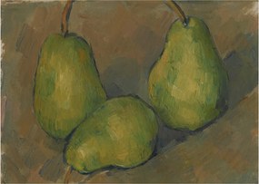 Obraz na szkle - Paul Cézanne, Three Pears, reprodukcje (70x50 cm)