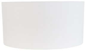 Abażur z lnu, biały, owalny, 50/33/25 Nowoczesny