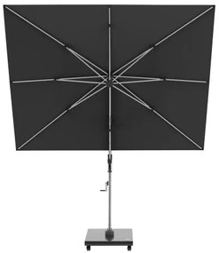 KNIRPS 320 x 320 cm - luksusowy wahadłowy parasol ogrodowy z drążkiem bocznym : Kolor parasola Knirps - Czarny