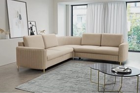 Narożnik LAREN nowoczesna sofa z funkcją spania pojemnik na pościel prawa strona CASTEL 15 251x251x85 cm