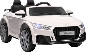 HOMCOM Elektryczny samochód dla dzieci, Audi TT RS Roadster, 3 km/h, pilot zdalnego sterowania, LED, USB, Biały