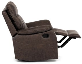 Fotel rozkładany 4092 BR3, vintage, brązowy