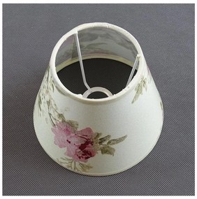 Klosz zamienny do lamp stołowych ROSA 13x17,5 cm kremowy/różowy