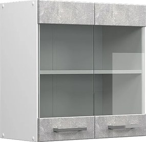 Szklana szafka kuchenna beton 60x31x60 r-line