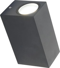 Inteligentna lampa ścienna ciemnoszara IP44 z 2 żarówkami WiFi GU10 - Baleno