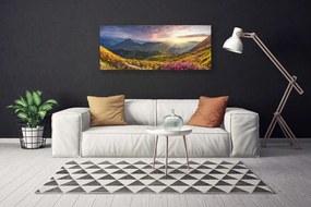 Obraz drukowany na płótnie Słoneczna Polana pod Szczytami