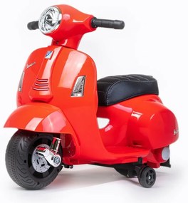 Baby Mix Elektryczny motocykl dla dzieci Vespa, czerwony