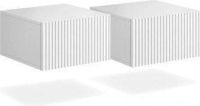 Zestaw szafek nocnych Nicole 46 cm wiszących - biały