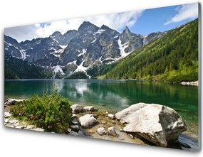 Panel Szklany Szczyty Gór nad Lustrem Wody