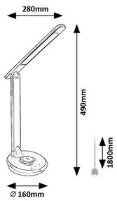 Rabalux 74226 smart lampa stołowa LED Jacey, czarny