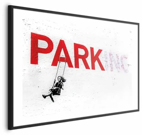Plakat Parking 90x60 cm z ramą czarną z marginesem ARTGEIST B