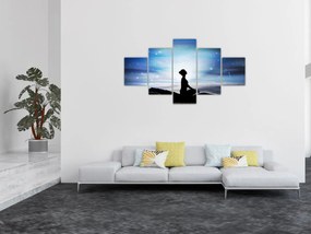 Obraz medytującej kobiety (125x70 cm)