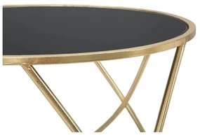 Okrągły stolik ze szklanym blatem ø 60 cm Ring – Mauro Ferretti
