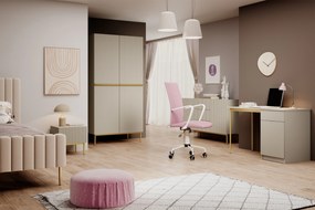 Komoda z szufladami Nicole 150 cm - kaszmir / złote nóżki