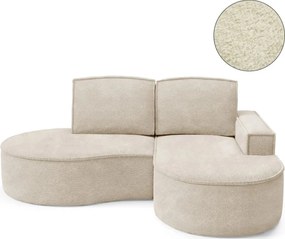 Narożnik MOLLY Prawostronny bez funkcji spania, wolnostojący tkanina ABRIAMO 03 Beżowy