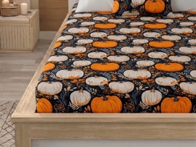 PrzytulneMieszkanie.pl Prześcieradło z mikrofibry MAGIC PUMPKIN kolorowe 90x200 cm