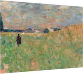 Obraz na szkle - Georges Seurat, A Summer Landscape, reprodukcje (70x50 cm)