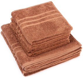 Zestaw ręczników „Classic” brązowy, 4 szt. 50 x 100 cm, 2 szt. 70 x 140 cm, 4 szt. 50 x 100 cm, 2 szt. 70 x 140 cm