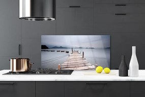 Szkło do Kuchni na Ścianę Stalowa Konstrukcja Nad Zatoką