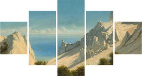 Obraz - Georg Emil Libert, View of Sommerspiret, the Cliffs of Møn, reprodukcje (125x70 cm)