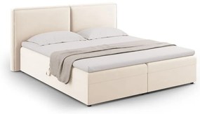 Kremowe łóżko boxspring ze schowkiem 160x200 cm Arendal – Cosmopolitan Design