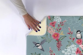 Dywanik pod prysznic Dywanik pod prysznic Kwiaty Ptaki