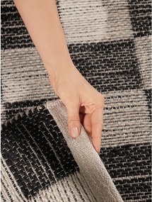 Czarny/kremowy dywan z mieszanki juty dwustronny/tkany ręcznie 120x170 cm Rex – Hanse Home